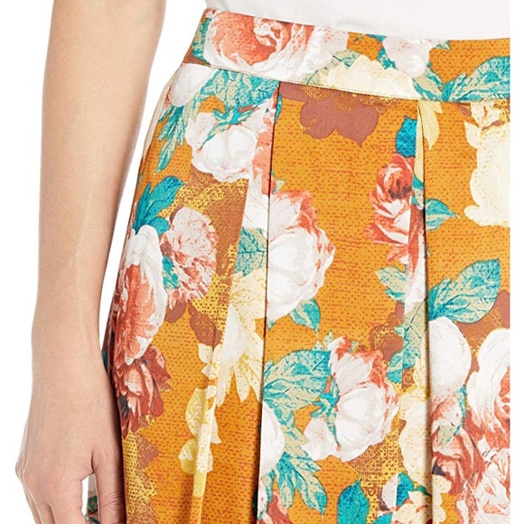 TAHARI ASL Inverted Pleat Floral Skirt Size 6 - Picture 2 of 12